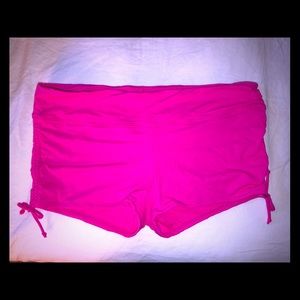 NWOT Athleta Scrunch Short Swim L Bright Pink